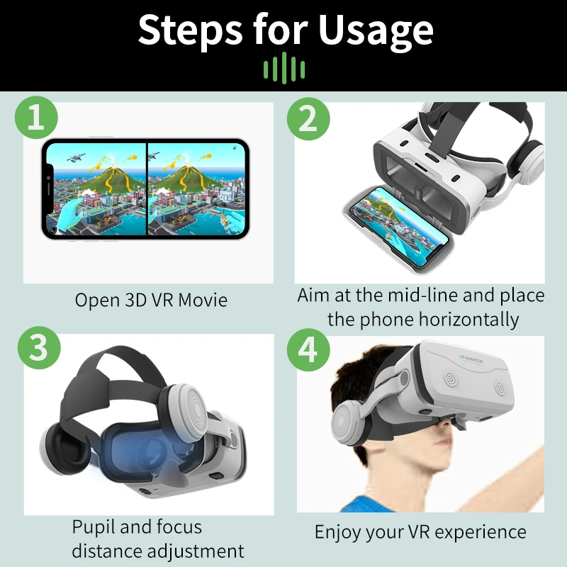VR Shinecon Virtual Reality 3D Headset Goggles for Smartphones Smartphone Mobile Realidade Headphone Lenses Helmet