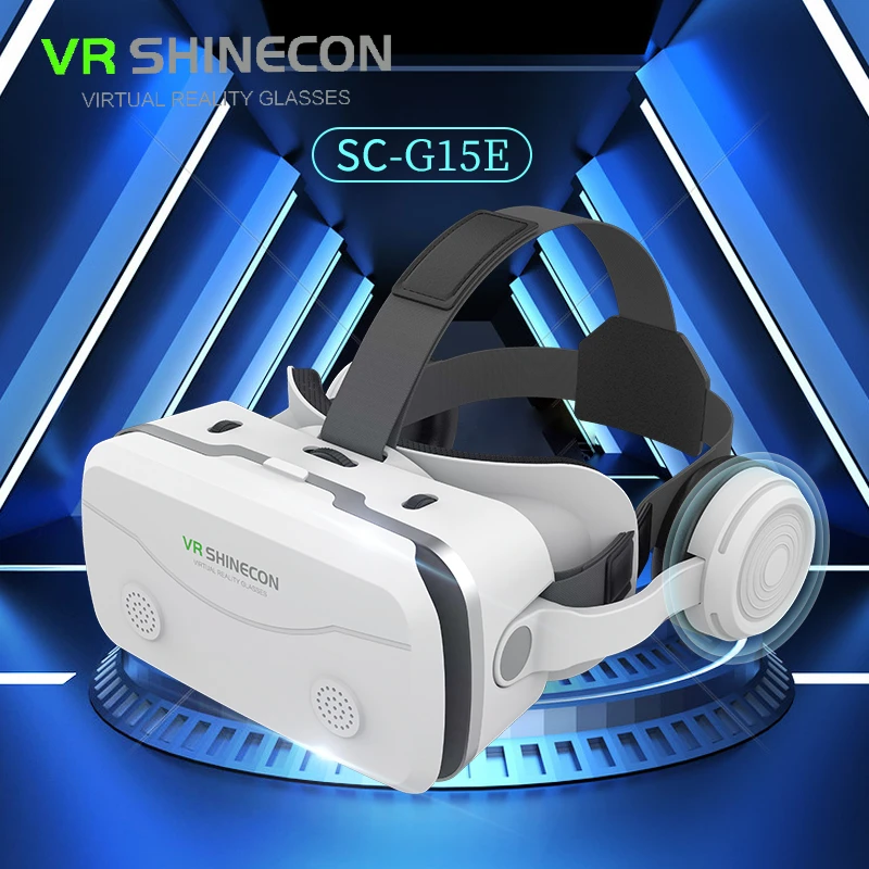 VR Shinecon Virtual Reality 3D Headset Goggles for Smartphones Smartphone Mobile Realidade Headphone Lenses Helmet