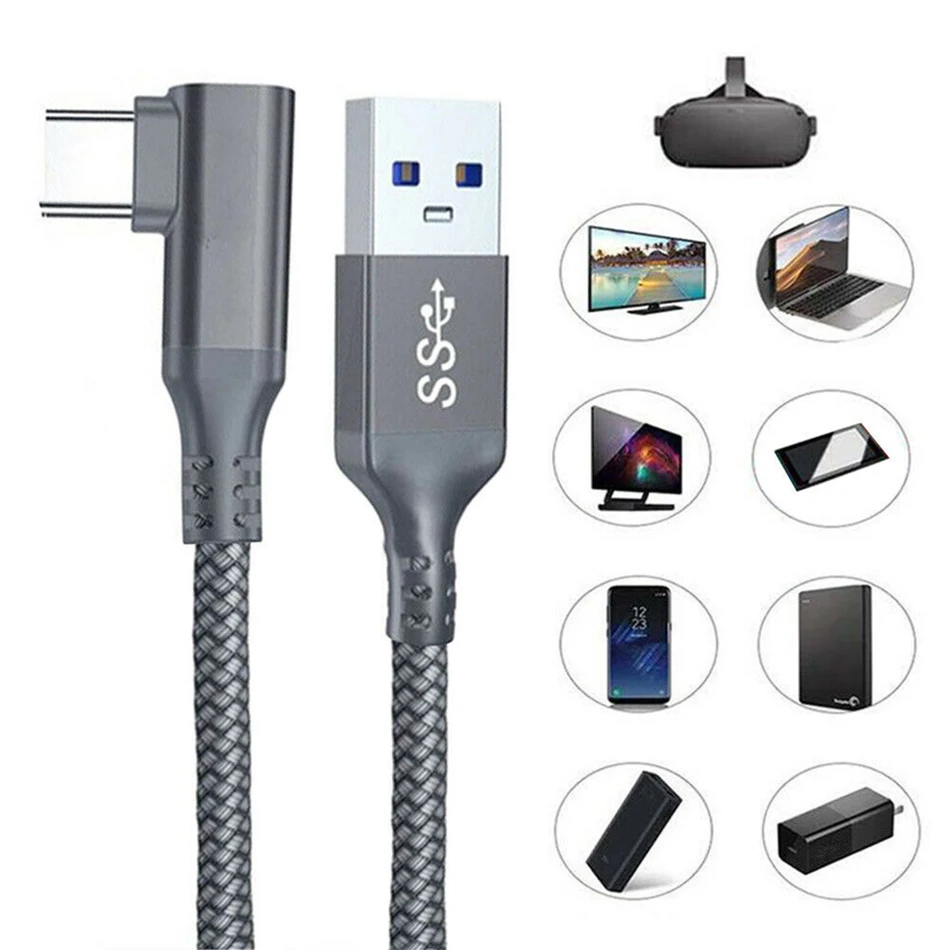 Oculus Quest 2 Link Cable 3.5M USB A to Type C for PC VR Streaming and Virtual Reality Headset Data Transfer Connection