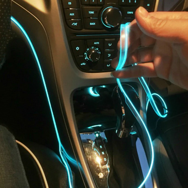 5m Flexible LED Interior Ambient Strip Light for Car with USB 5V DIY Tube Decorative Atmosphere Lamp