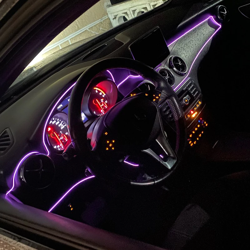 5m Flexible LED Interior Ambient Strip Light for Car with USB 5V DIY Tube Decorative Atmosphere Lamp