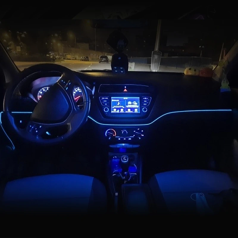 5m Flexible LED Interior Ambient Strip Light for Car with USB 5V DIY Tube Decorative Atmosphere Lamp