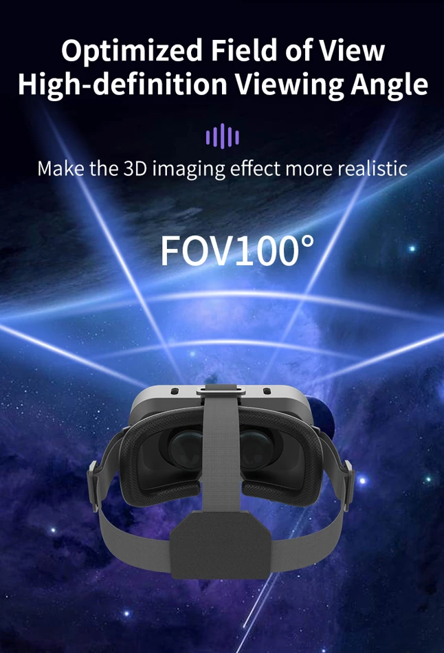SHINECON 3D Virtual Reality Headset for 5-7 Inch Smartphones, compatible with Google Cardboard VR glasses, includes original box.