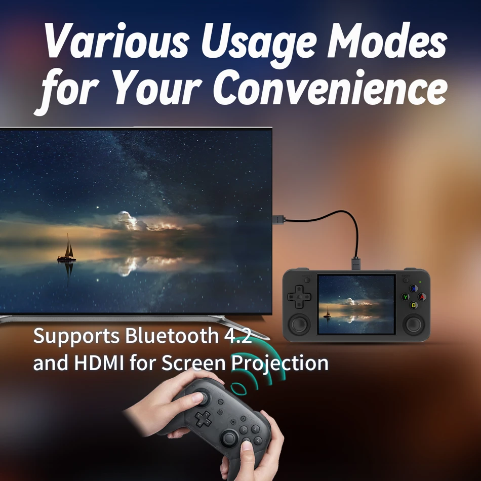 Anbernic RG35XX H 64Bit And-held Consoles For Playing Video Games 3.5-inch IPS 640 480 Screen Retro Game Player 3300 mAh Battery