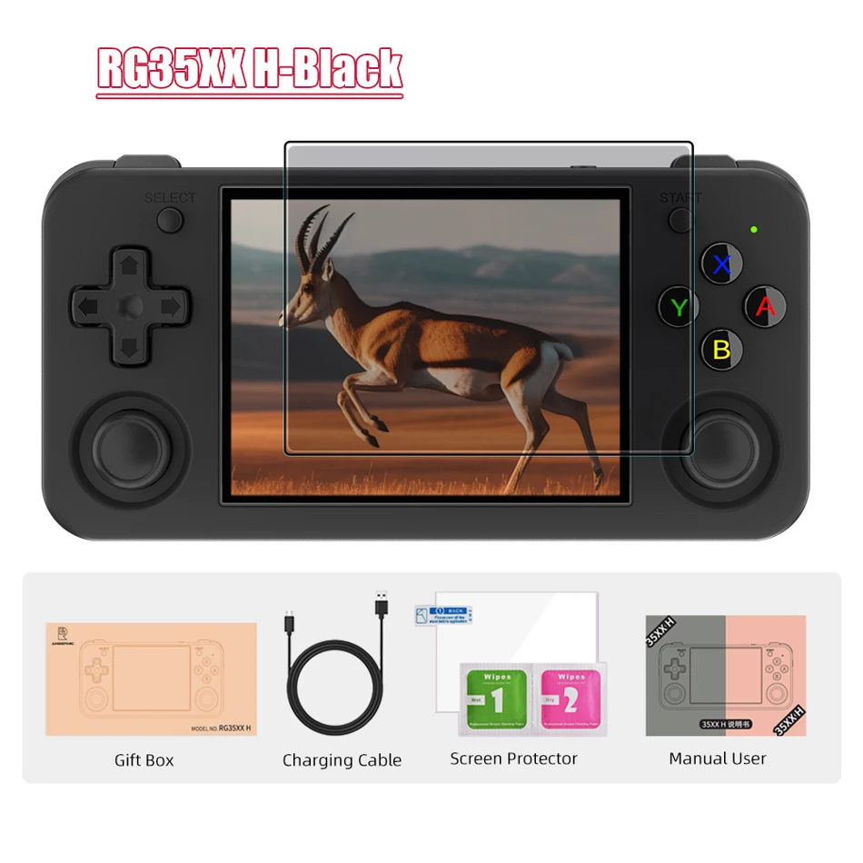 Anbernic RG35XX H 64Bit And-held Consoles For Playing Video Games 3.5-inch IPS 640 480 Screen Retro Game Player 3300 mAh Battery