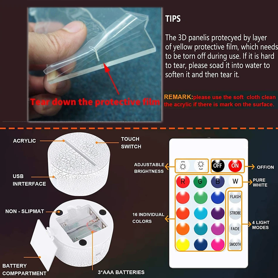 Bitcoin Coin Art Acrylic Led Night Light for Room Decorative Nightlight Touch Sensor 16 Colors Changing 3D Table Night Lamp
