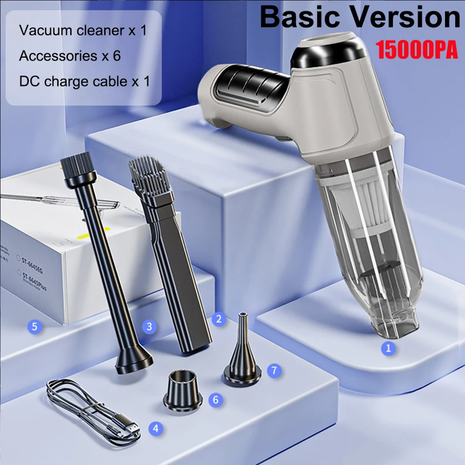 AutoXpress Pro Cordless Handheld Car Vacuum Cleaner 95000PA 2-in-1 Blower for Home