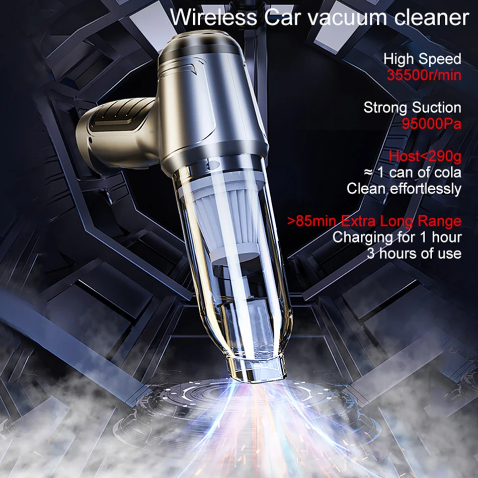 AutoXpress Pro Cordless Handheld Car Vacuum Cleaner 95000PA 2-in-1 Blower for Home