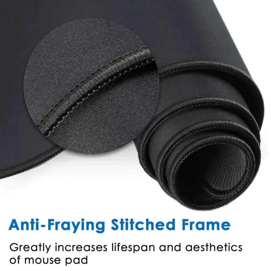 Large Bitcoin Gaming Mouse Pad with Stitched Edges and Anti-Slip Rubber Base. This extra-large, durable computer desk mat provides a smooth surface for precision gaming and work.
