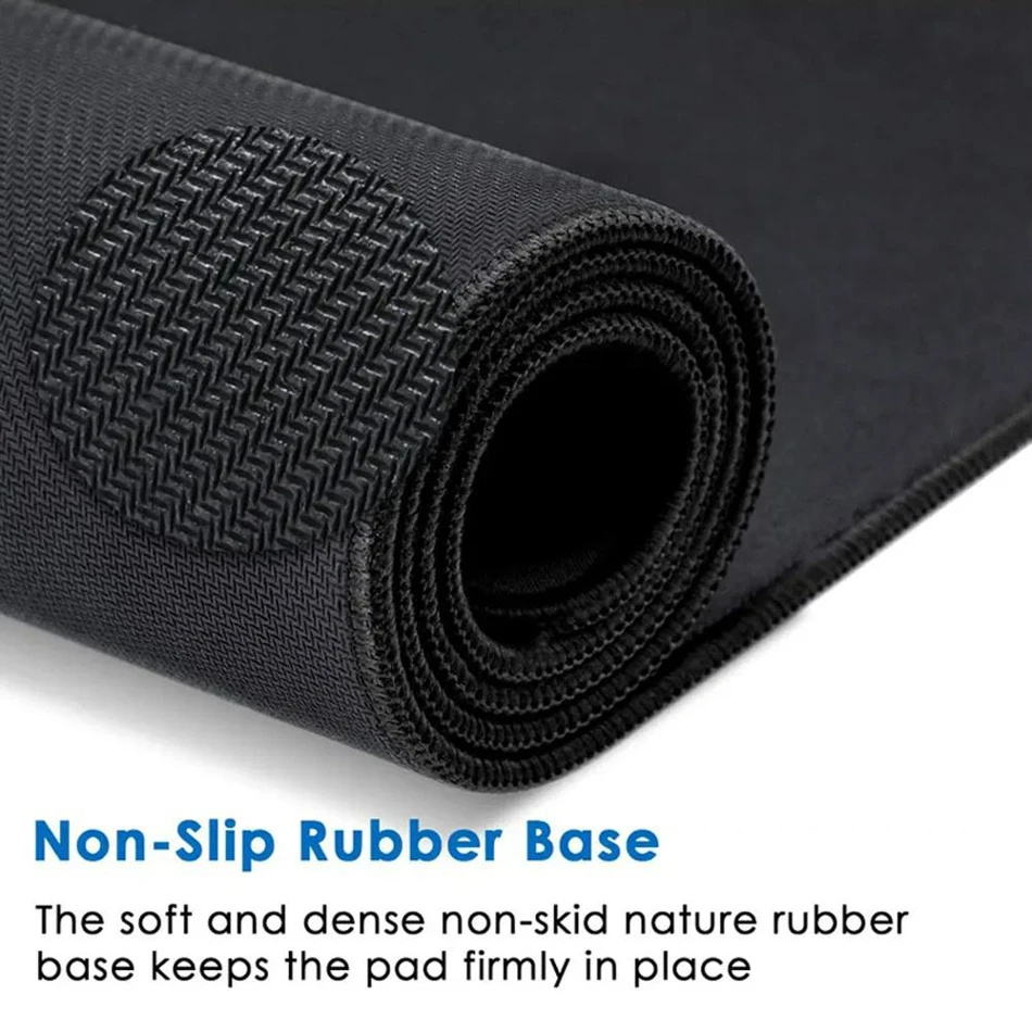Large Bitcoin Gaming Mouse Pad with Stitched Edges and Anti-Slip Rubber Base. This extra-large, durable computer desk mat provides a smooth surface for precision gaming and work.