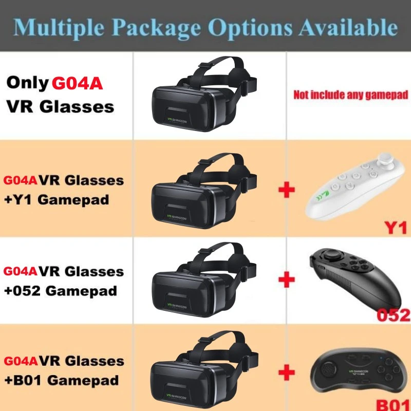 G04A IMAX 3D VR Glasses Virtual Reality Headset 4.5-7 Smartphone Game Controller