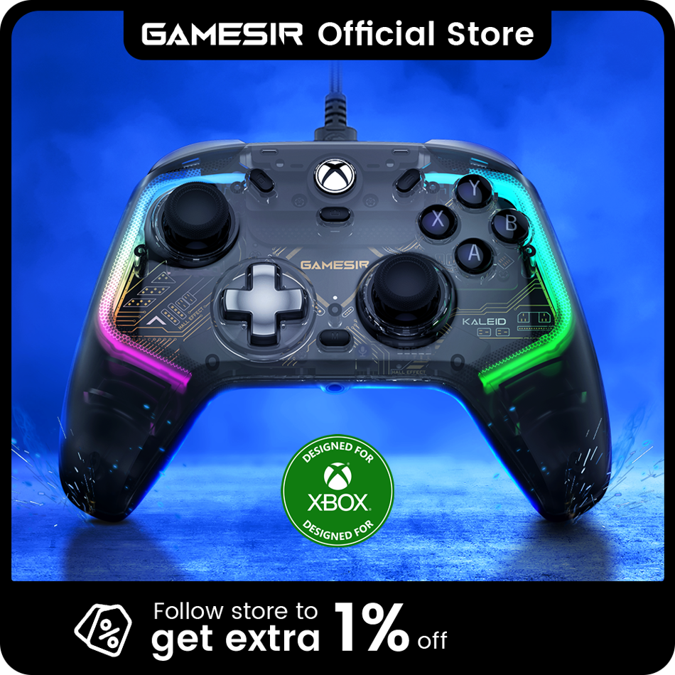 GameSir Kaleid Xbox Controller Wired Gamepad Xbox Series X Xbox Series S Xbox One Hall Effect Joystick