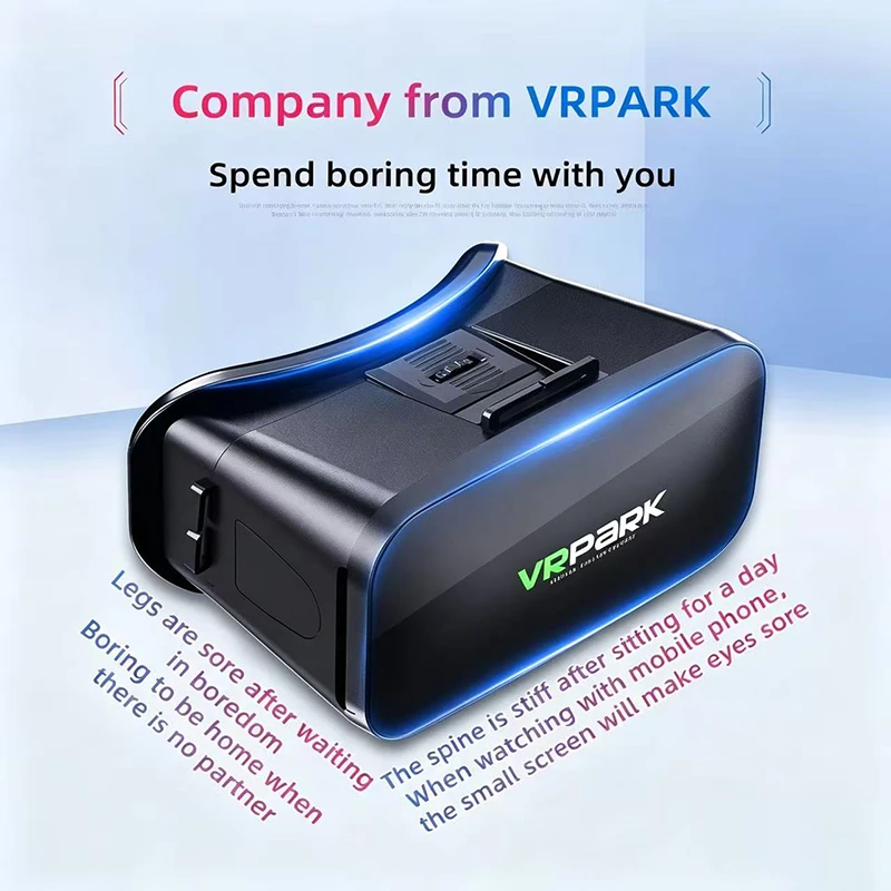 3D Virtual Reality VR Headset for Smartphones. Immersive mobile viewer goggles with adjustable lenses for gaming and video on any cell phone device.