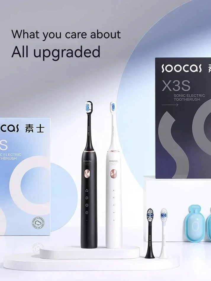 Soocas X3S Sonic Electric Toothbrush IPX8 Waterproof 180 Days Battery Life Ultrasonic Soft Cloud Brush Heads