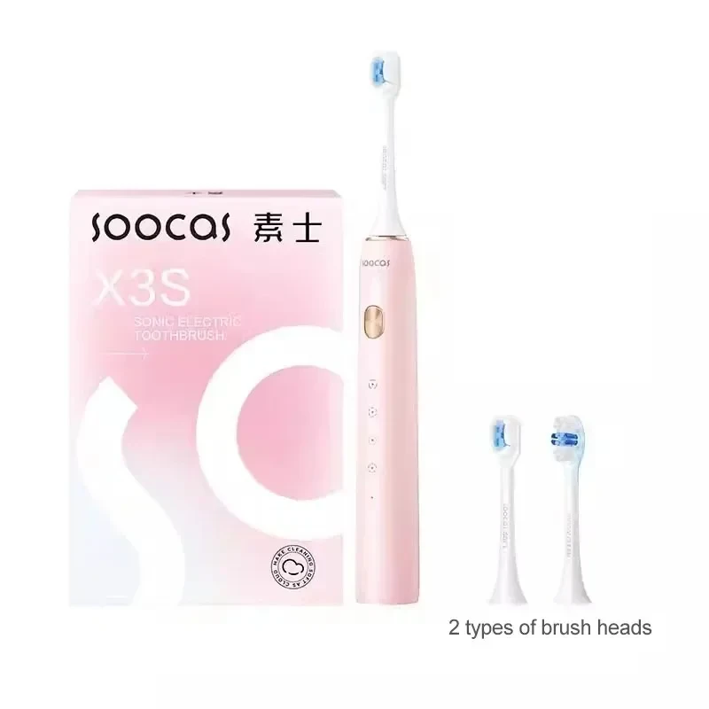Soocas X3S Sonic Electric Toothbrush IPX8 Waterproof 180 Days Battery Life Ultrasonic Soft Cloud Brush Heads
