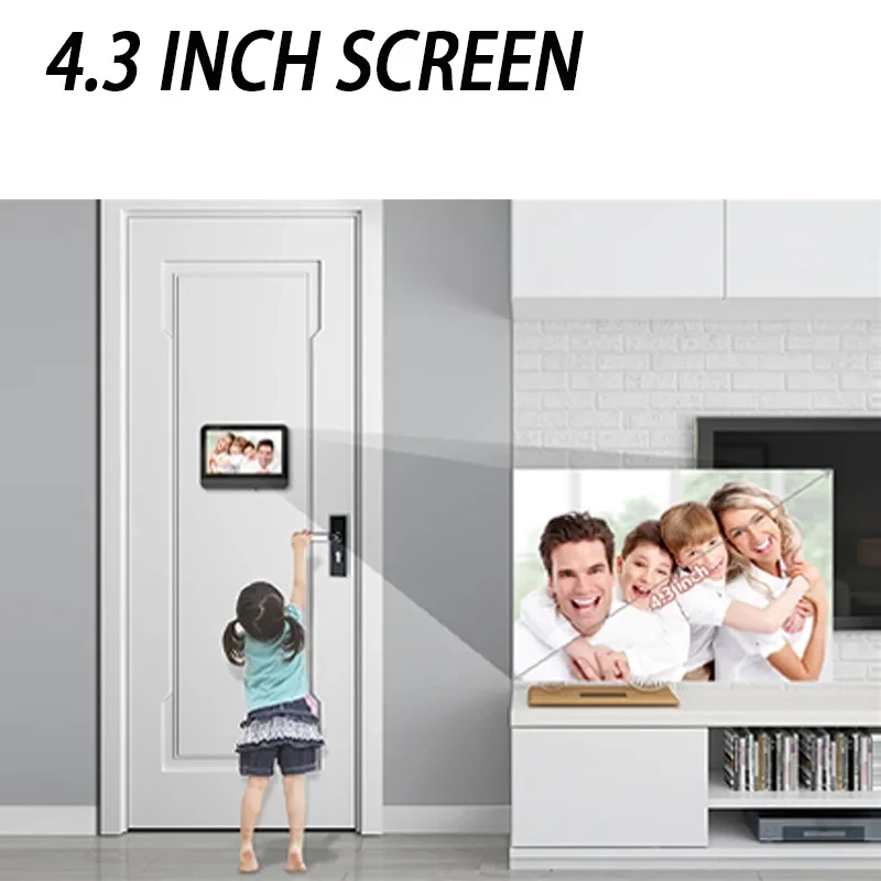 Yuezhe ICam365 Smart Peephole Doorbell Camera Video Intercom Digital Door Viewer 3MP 5000mAh Night Vision 2.4G WiFi