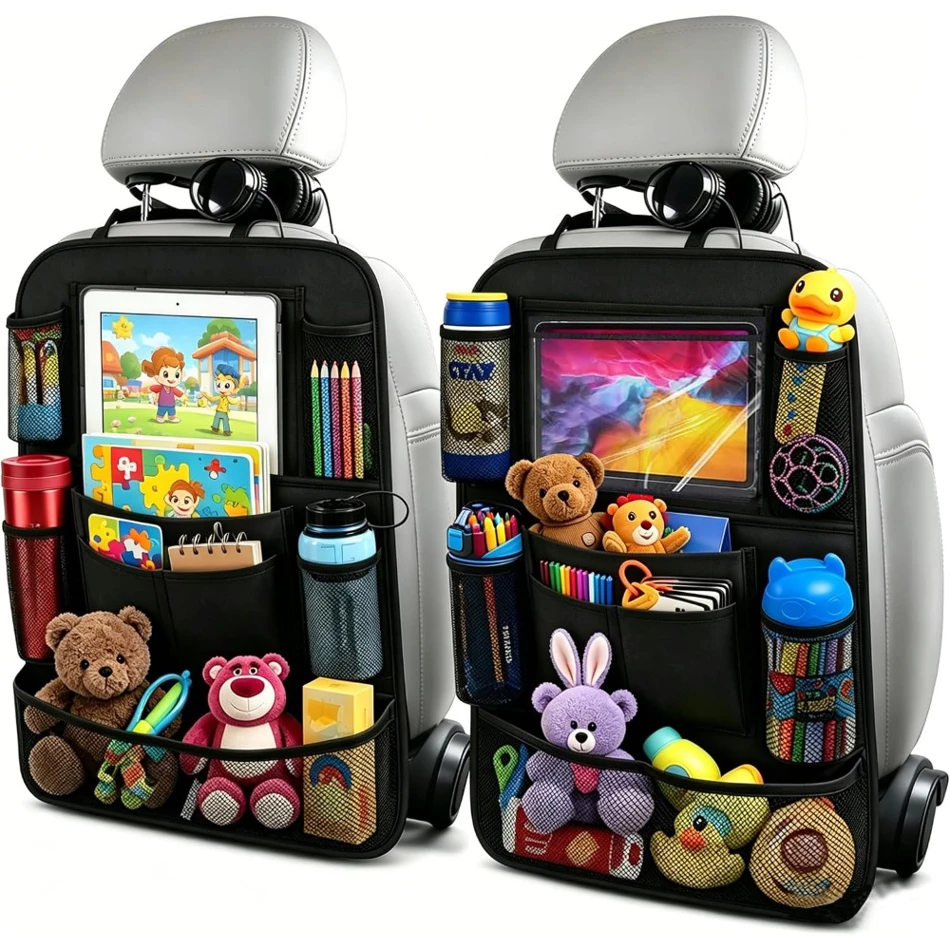 Car Seat Organiser for Kids | Rear Seat Organiser, Kids Car Seat Organiser,Backseat Car Organizer 9 Multiple Pockets