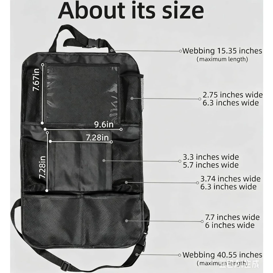 Car Seat Organiser for Kids | Rear Seat Organiser, Kids Car Seat Organiser,Backseat Car Organizer 9 Multiple Pockets