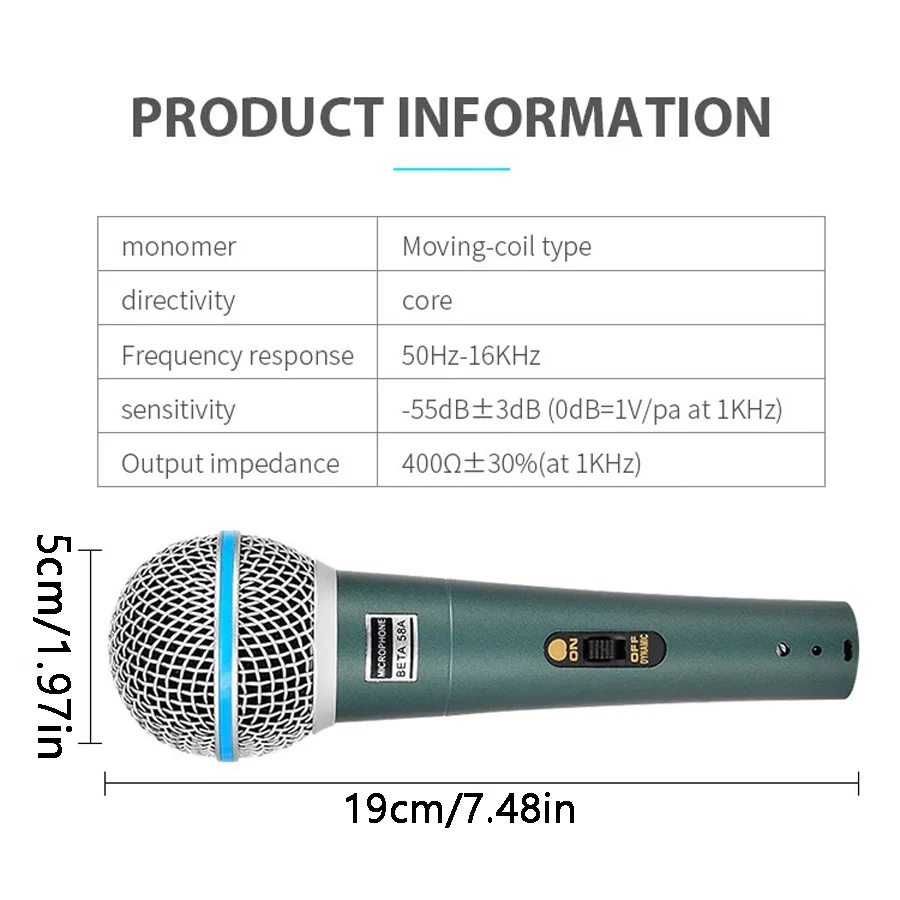 Wired Professional Dynamic Microphone Mic For PC Karaoke Machine System Sound Room Gaming Gamer Audio Sing Live Streaming Kits