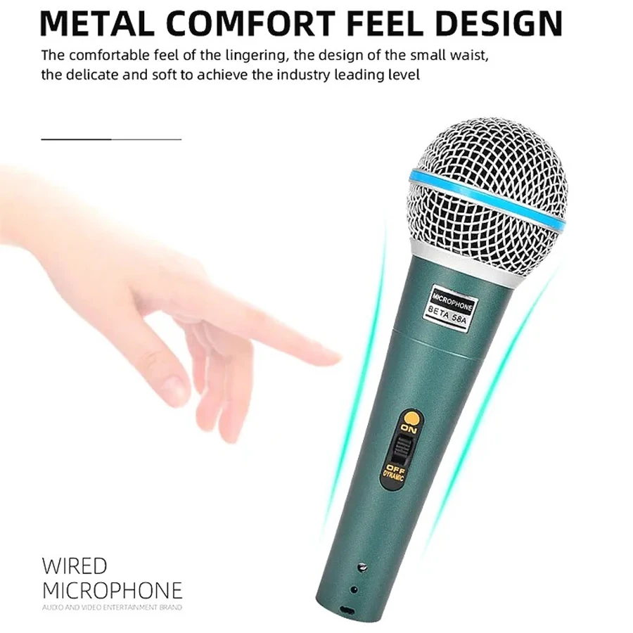 Wired Professional Dynamic Microphone Mic For PC Karaoke Machine System Sound Room Gaming Gamer Audio Sing Live Streaming Kits