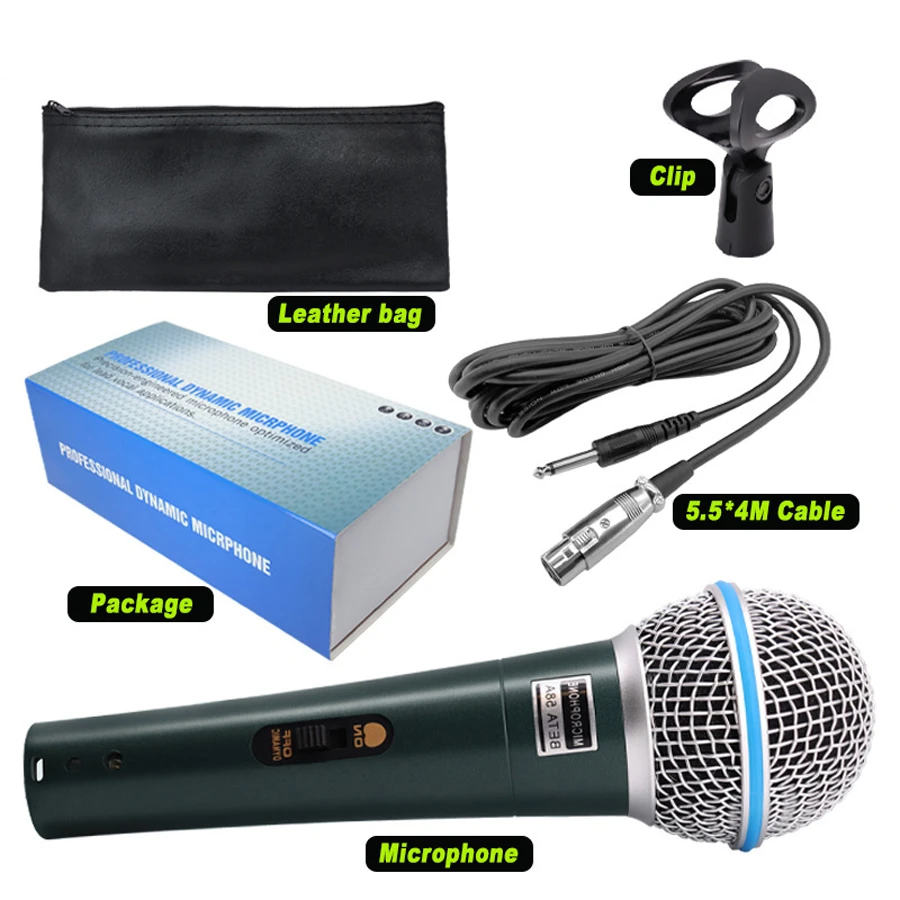Wired Professional Dynamic Microphone Mic For PC Karaoke Machine System Sound Room Gaming Gamer Audio Sing Live Streaming Kits