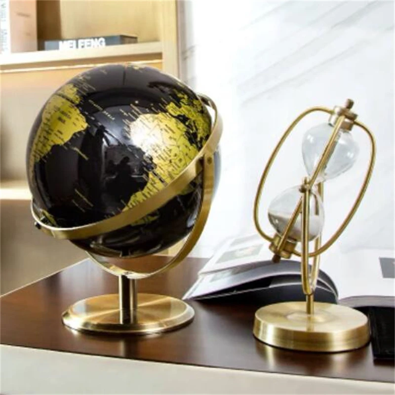 NovaWorld Globe 20cm Desktop Geography Globe Metal ABS Dual Axis 720 Degree Rotation