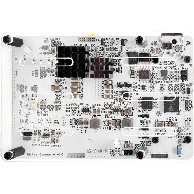 NMAxe Gamma Optimized Gamma NMMiner Official BM1370 ASIC BTC Solo Lottery Miner 1.2THs Open-source Quiet Home Using