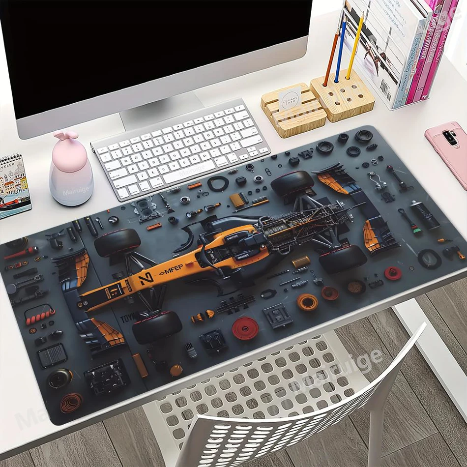 Racing Car Parts XXL Gaming Mouse Pad 90x40 cm Soft Computer Keyboard Mat Desktop Desk Protector