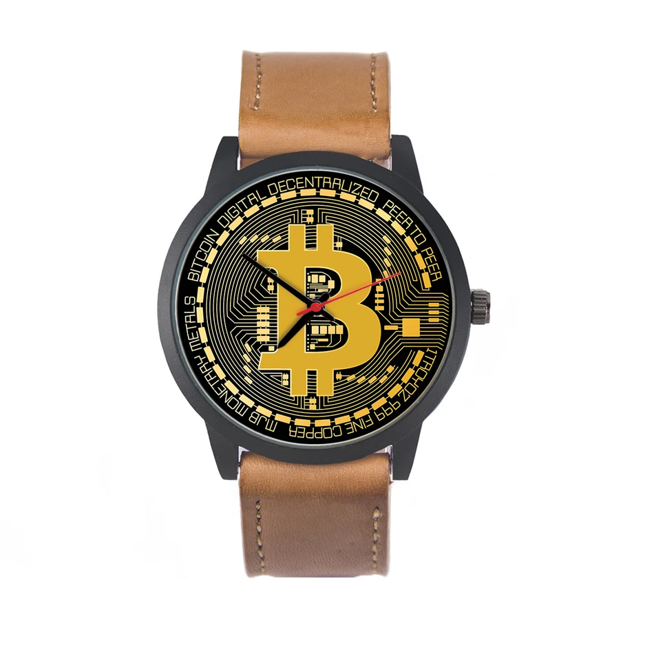 Black Men Gift Choice Rose Gold Men's Watch Souvenir Bitcoin Wrist Timepiece Silver Electronic Watches Carnival