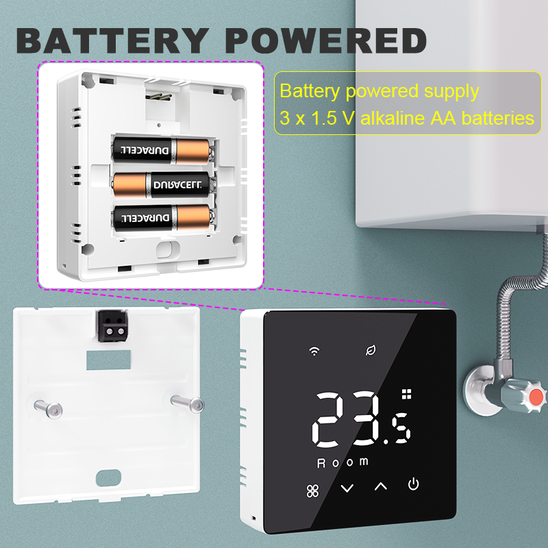 Smart WiFi Thermostat Zigbee Tuya Water Gas Boiler Power Battery Powered Wireless Temperature Controller Alexa Google Home Alice
