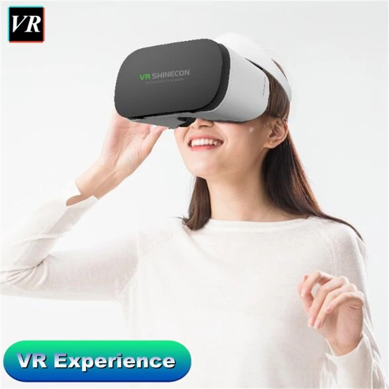 Virtual Reality VR Glasses IMAX 3D Goggles Cardboard VR Helmet, 4.7-6.5 Inch iOS Android Phone, Game Joystick