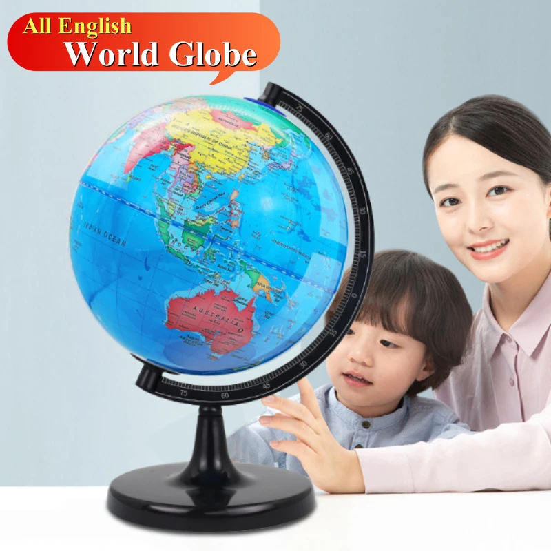 Sphere 023cm Illuminated World Globe HD Desk Lamp ABS Terrestrial Craft