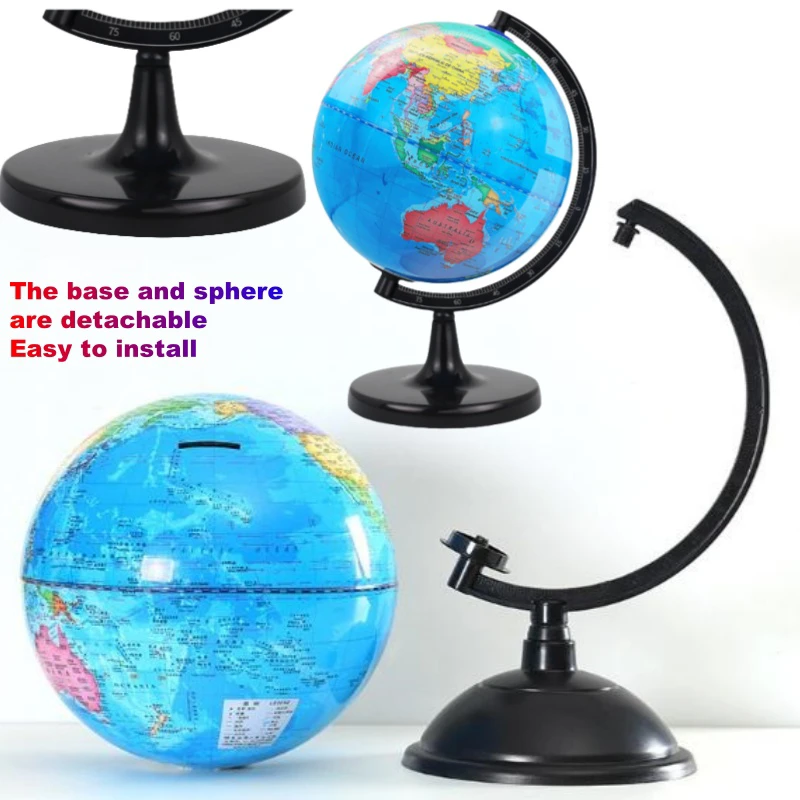 Sphere 023cm Illuminated World Globe HD Desk Lamp ABS Terrestrial Craft