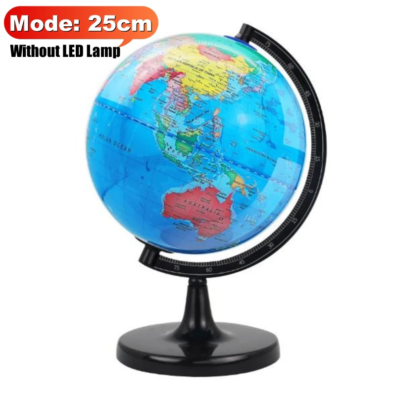 Sphere 023cm Illuminated World Globe HD Desk Lamp ABS Terrestrial Craft