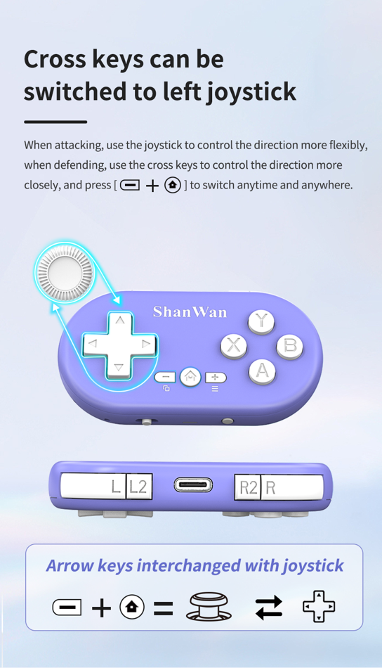 Mini Gamepad Gaming Control Bluetooth Wireless Game Pad iPhone Android PS4 PS3 Switch Xbox Mobile iOS PC TV Controller