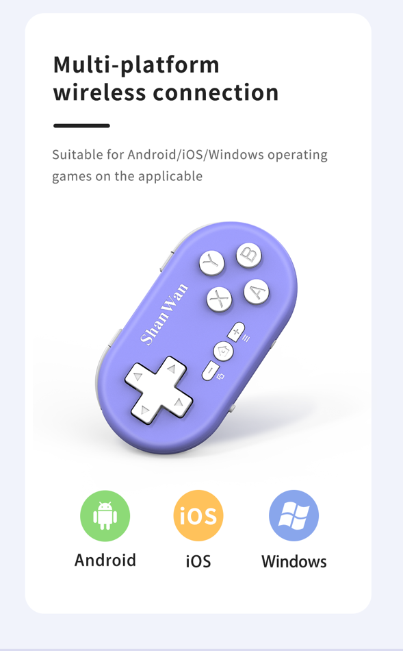 Mini Gamepad Gaming Control Bluetooth Wireless Game Pad iPhone Android PS4 PS3 Switch Xbox Mobile iOS PC TV Controller
