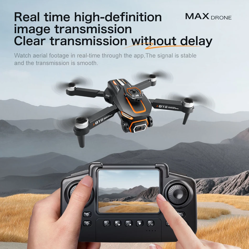 Xiaomi GT5 Mini Drone with 4K Professional 8K HD Camera and Screen, Brushless Motor, Optical Flow, and Obstacle Avoidance RC Quadcopter