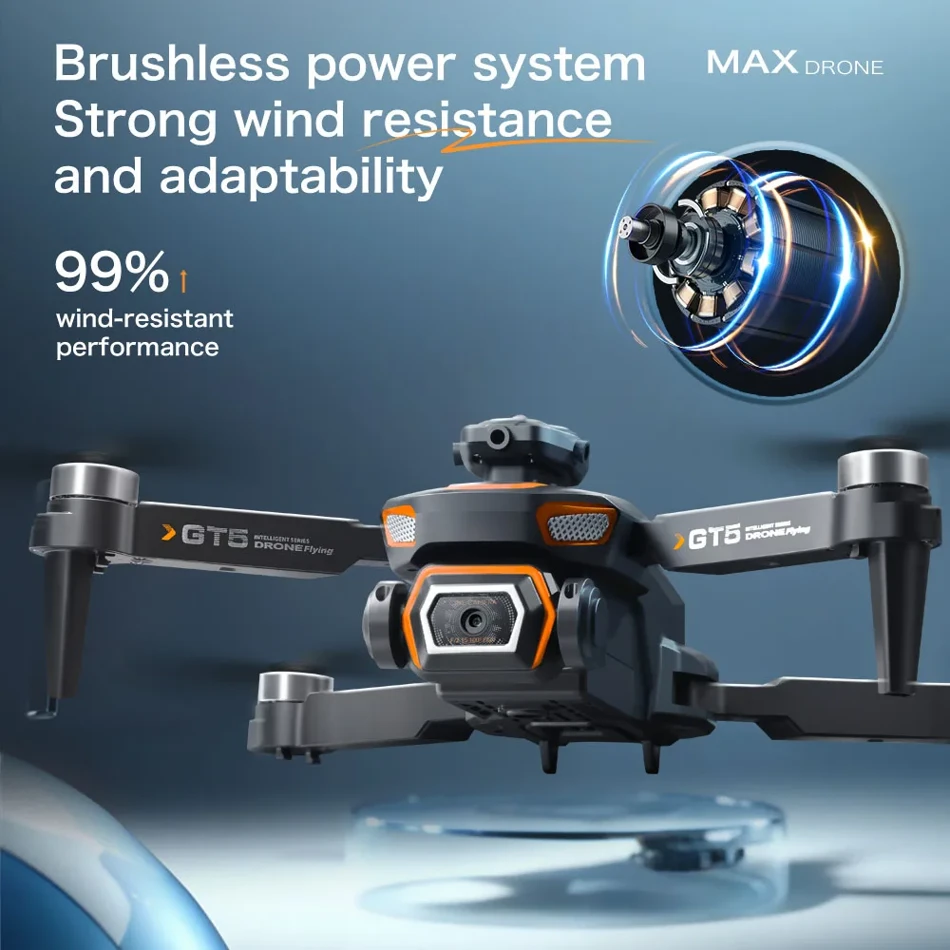 Xiaomi GT5 Mini Drone with 4K Professional 8K HD Camera and Screen, Brushless Motor, Optical Flow, and Obstacle Avoidance RC Quadcopter