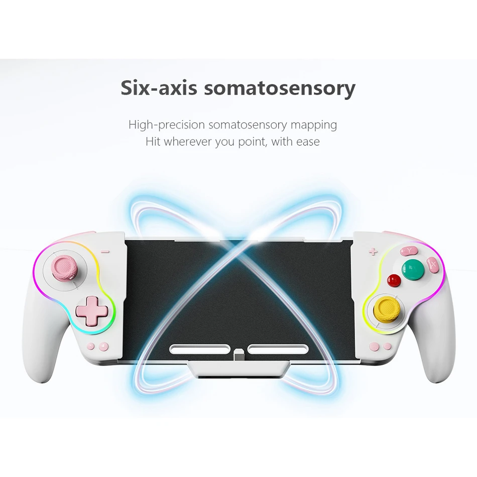 Nintendo Switch OLED Wired USB Controller Gamepad Hall Effect RGB Joystick Accessories Kit