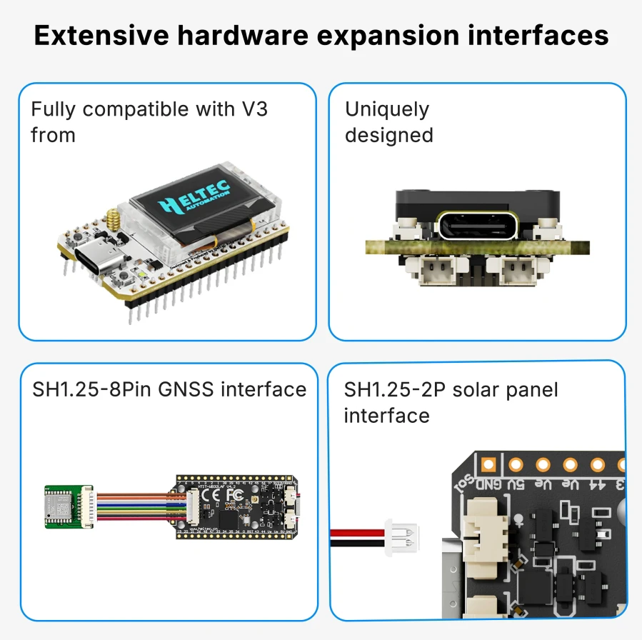 Heltec Wifi LoRa 32 V4 Development Board ESP32 SX1262 GPS 0.96 inch OLED Meshtastic Solar Powered WiFi BLE Low Power For Arduino IoT