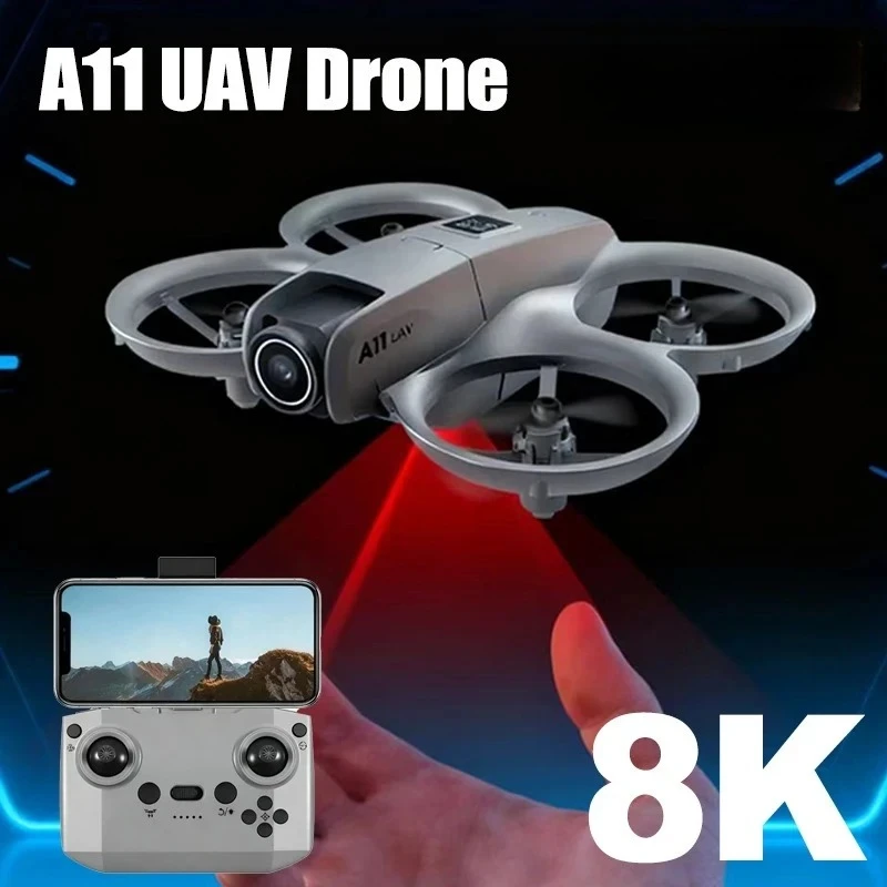 Original A11 Mini Drone 4K Professional 8K HD Camera WIFI 5G Brushless Motor Intelligent Obstacle Avoidance RC Quadcopter Toys