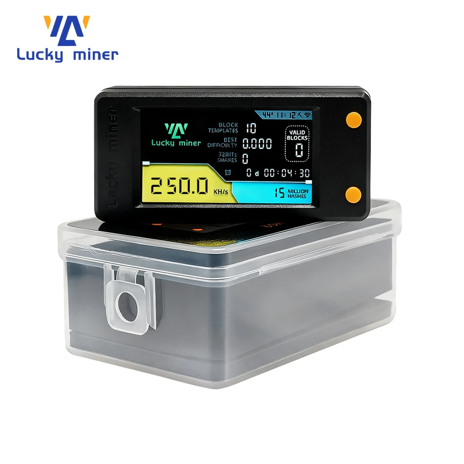 LuckyMiner LV02 250KHS Crypto Miner, Bitcoin ASIC Miner, 250 KH/s, 1.2W, Silent, Home, Energy Saving, Mini Mining Machine