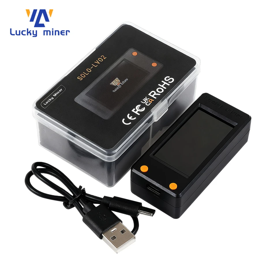 LuckyMiner LV02 250KHS Crypto Miner, Bitcoin ASIC Miner, 250 KH/s, 1.2W, Silent, Home, Energy Saving, Mini Mining Machine