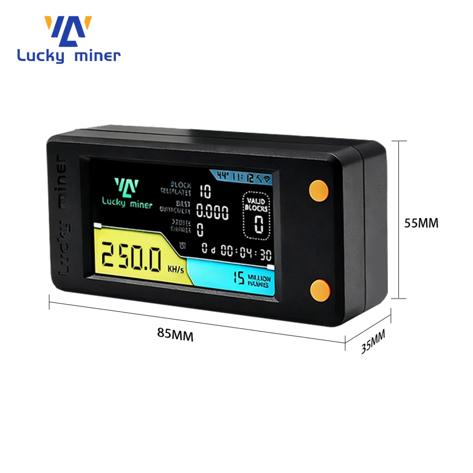 LuckyMiner LV02 250KHS Crypto Miner, Bitcoin ASIC Miner, 250 KH/s, 1.2W, Silent, Home, Energy Saving, Mini Mining Machine