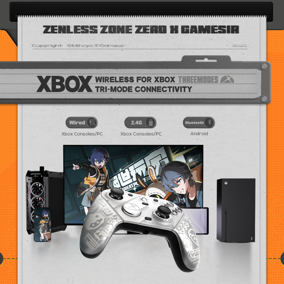 GameSir G7 Pro Zenless Zone Zero Edition, Wireless Xbox Controller, Xbox Series X S, Xbox One X S, Steam, PC, Android