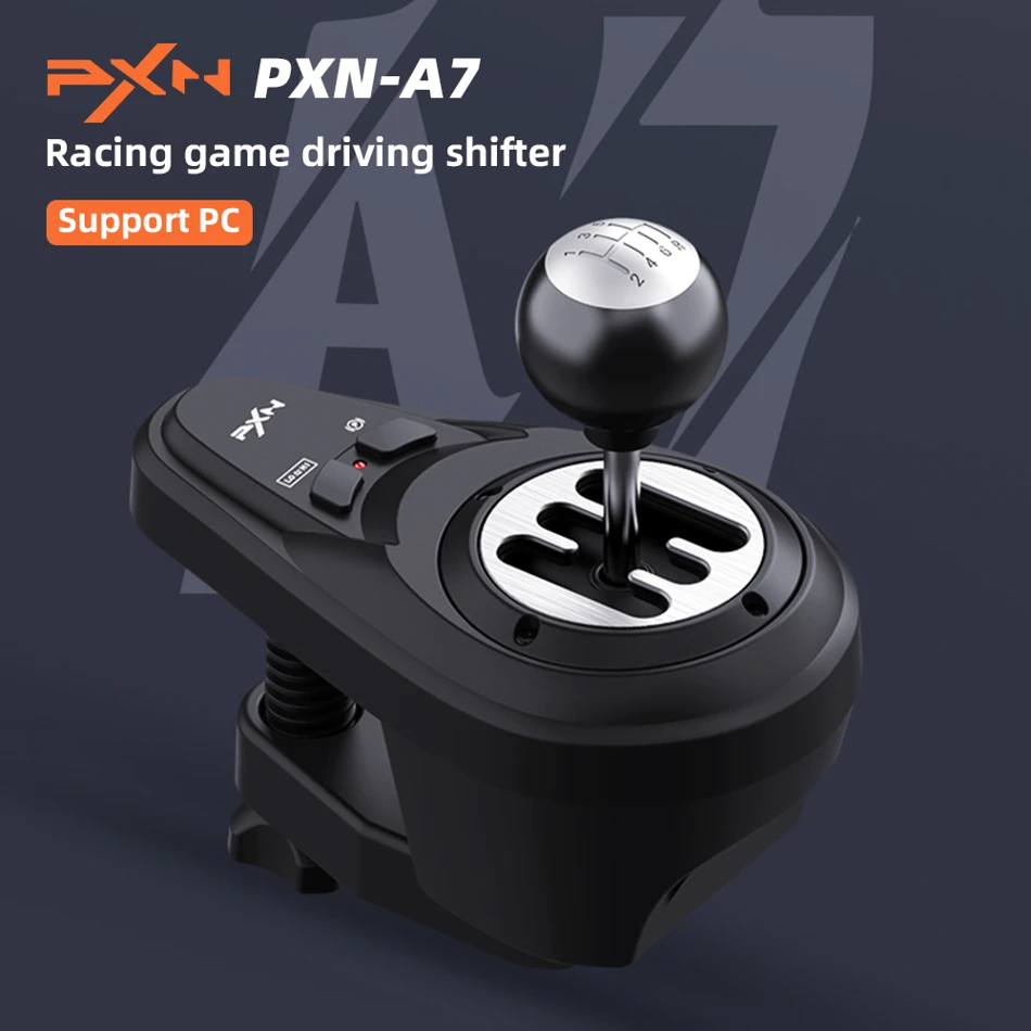 PXN-A7 Manual Gear Shifter for PXN Racing Wheels featuring 61 gear manual shifting, providing an authentic driving experience and full compatibility with PXN racing setups.