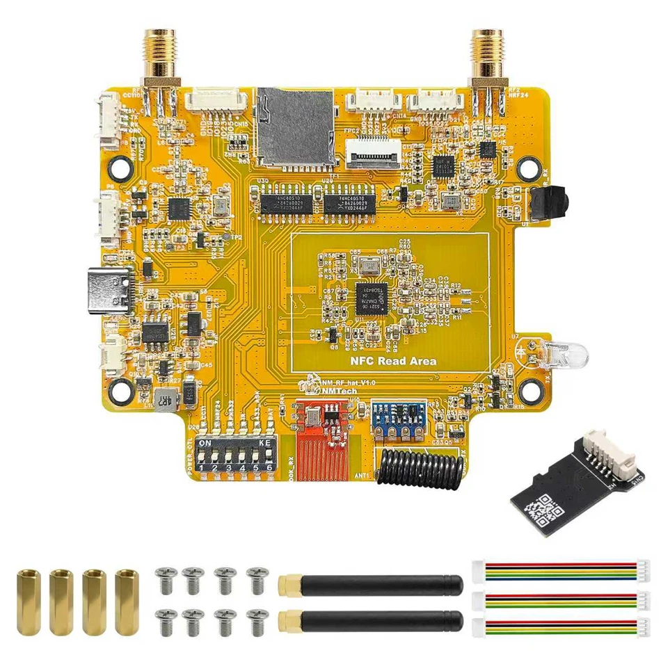 NM-RF-Hat Multi-Band RF Expansion Board for ESP32-2432S028 Bruce CYD, CC1101, NRF24, PN532, IR TXRX, 433MHz OOK, Power Management, TF Slot