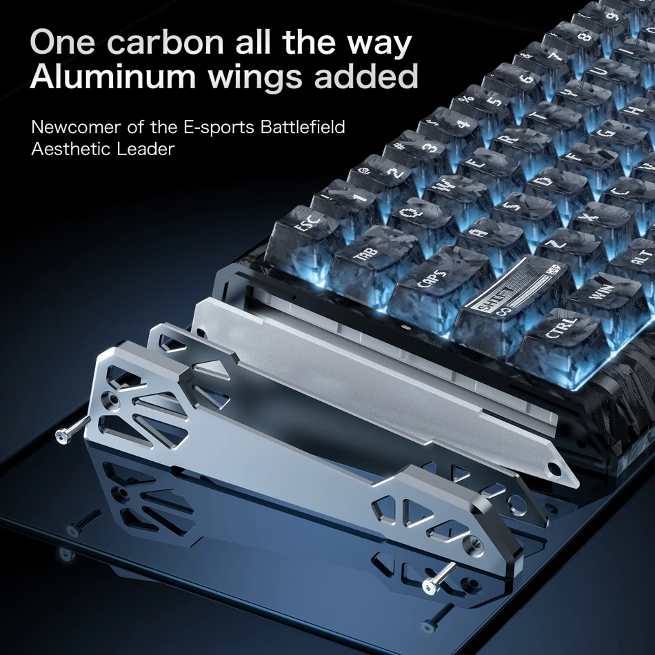 ATTACK SHARK R68HE Magnetic Gaming Keyboard 65 percent 66 Keys Wired 8000Hz 0.005mm Rapid Trigger Low Latency RGB Hot Swap Hall Effect