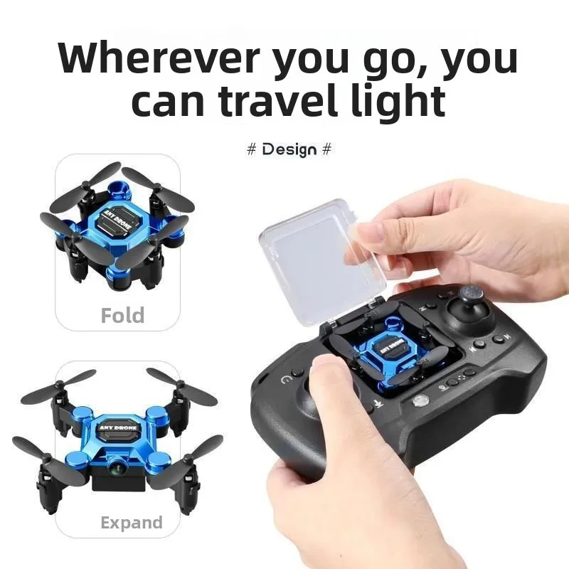 Mini Folding Mosquito Drone with Aerial Camera, Remote Control Helicopter Toy for Students Kids
