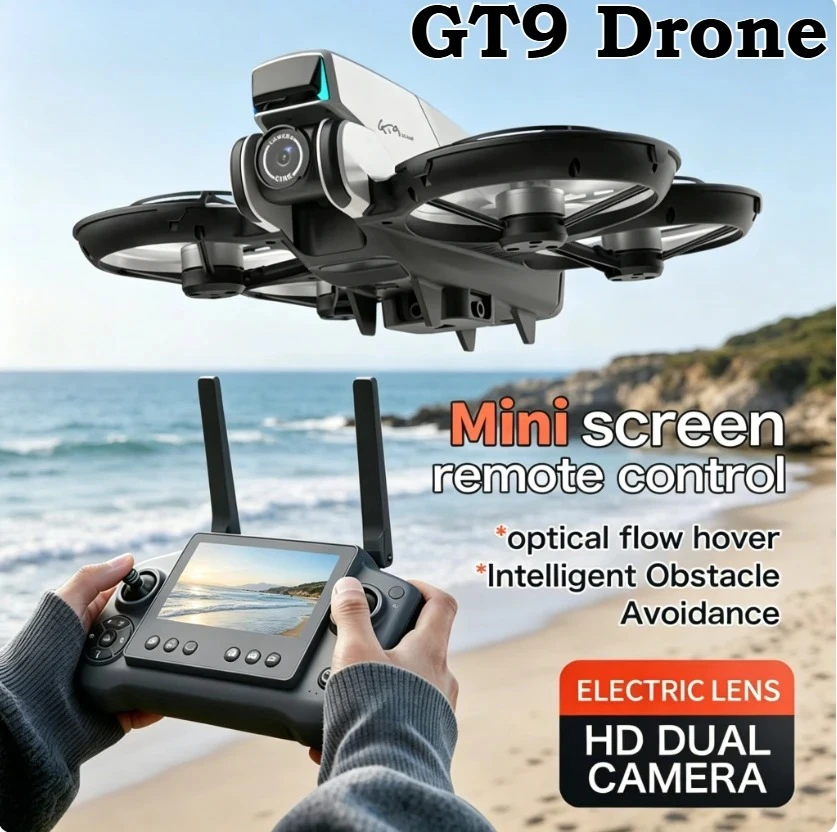 Xioami GT9 Drone GPS Foldable Quadcopter Display Dual Lens WiFi Optical Flow Positioning Powerful Brushless Motor HD Aerial